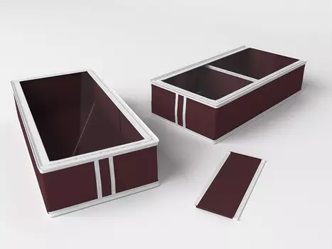 Кофр для обуви Классик цвет: бордовый (12х26х52 см)