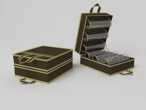 Кофр для обуви Классик цвет: коричневый (20х35х40 см)