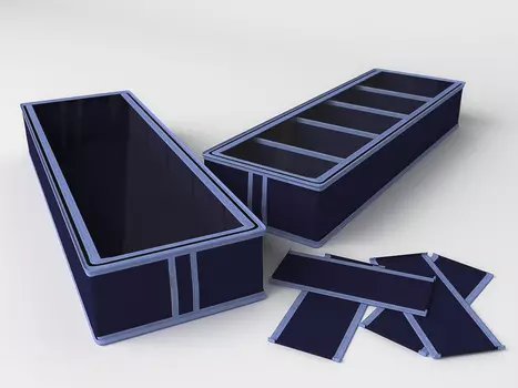 Кофр для обуви Классик Цвет: Синий (12х26х78 см)