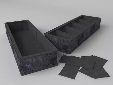 Кофр для обуви Серебро (12х26х78 см)