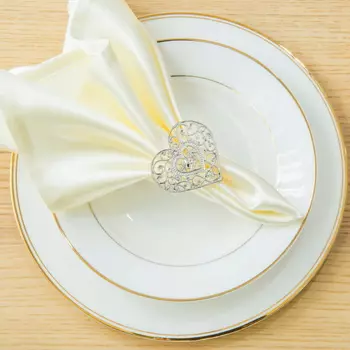 Кольца для салфеток Heart цвет: серебряный (Набор)