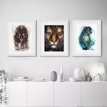 Коллекция Большие кошки Востока (42х52 см - 3 шт)