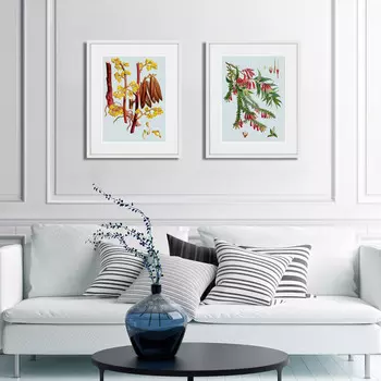 Коллекция Himalaya Plants Red Branch With Yellow Flowers (42х52 см - 2 шт)