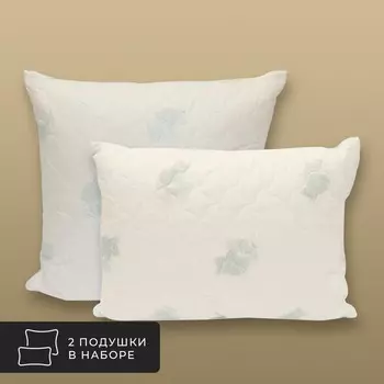 Комплект из 2 подушек Эвкалипт в хлопке, эвкалиптовое волокно в хлопковом тике (70х70 - 2 шт)