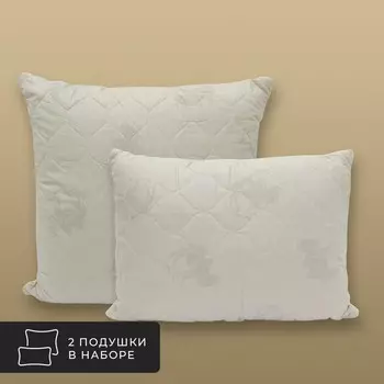 Комплект из 2 подушек Восток, верблюжья шерсть в хлопковом тике (50х70 - 2 шт)