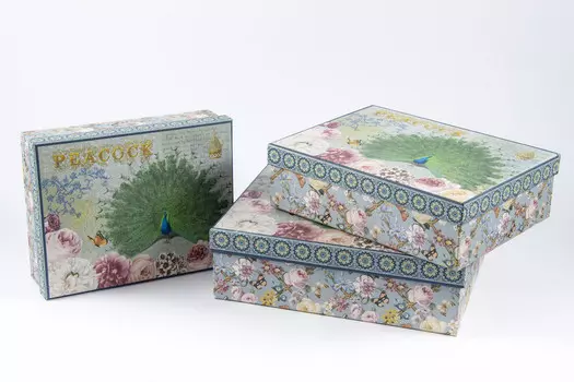 Комплект коробок Павлин (23х18х7 см)