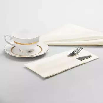 Комплект кувертов Донна цвет: сливочный (10х24 см - 4 шт)