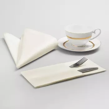 Комплект кувертов Густав цвет: сливочный (10х24 см - 4 шт)