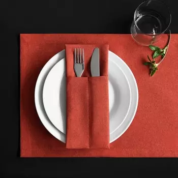 Комплект кувертов Ибица цвет: терракотовый (10х24 см - 4 шт)