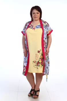 Комплект с халатом Janine Цвет: Индиго (42)