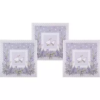 Комплект салфеток Гуси Легард цвет: серый (40х40 см - 3 шт)