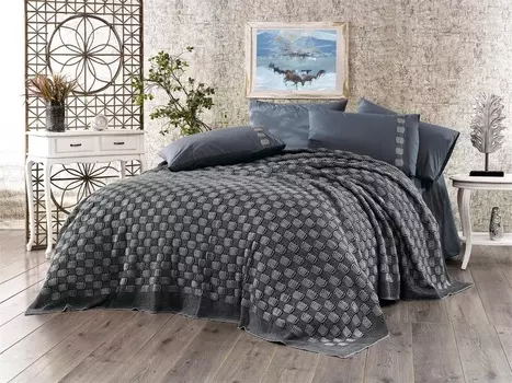 Постельное белье Twin цвет: серый (King size (Евро макси))