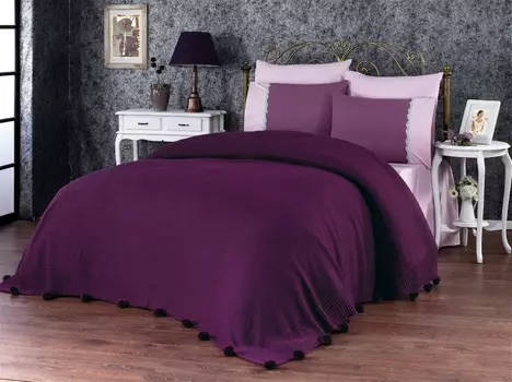Постельное белье Lally цвет: фиолетовый (евро макси)