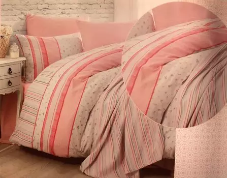 Постельное белье с покрывалом-пледом Gloria цвет: розовый (2 сп. евро)