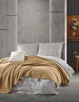 Постельное белье Dailyra цвет: песочный (Евро макси)