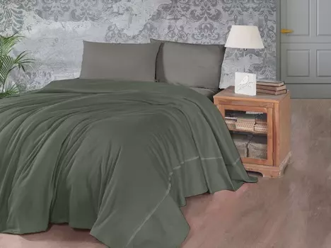 Постельное белье Marissa цвет: хаки (евро)