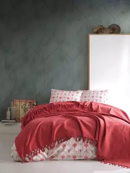 Постельное белье Dalila цвет: красный (King size (Евро макси))