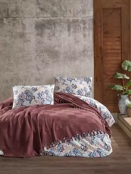 Постельное белье Marita цвет: бордовый (King size (Евро макси))