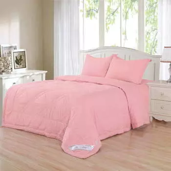 Постельное белье с одеялом Сандра цвет: пудровый (2 сп. евро)