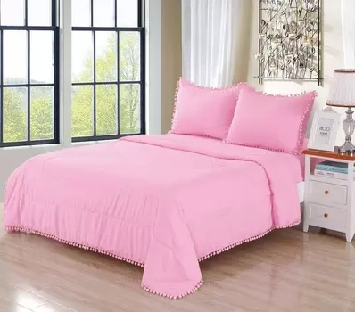 Постельное белье с одеялом Фемида цвет: пудровый (2 сп. евро)