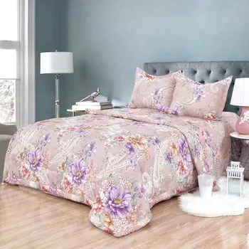 Постельное белье Прима цвет: бежевый (семейное (2 одеяла-покрывала))