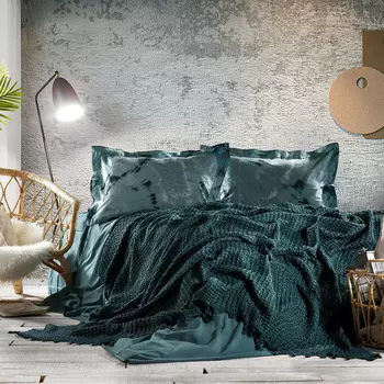 Постельное белье Loft цвет: изумрудный (King size (Евро макси))