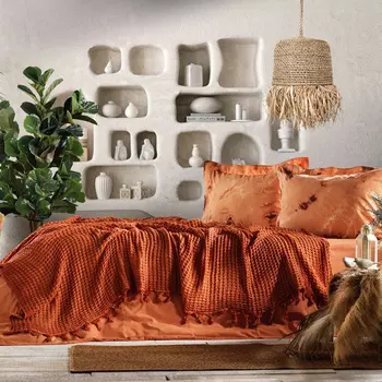 Постельное белье Loft цвет: кирпичный (King size (Евро макси))