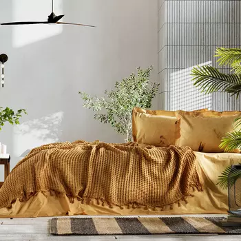 Постельное белье Loft цвет: горчичный (King size (Евро макси))