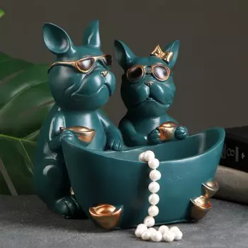 Конфетница Два бульдога (19х19х21 см)