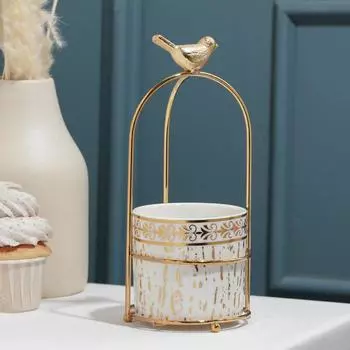 Конфетница Gold. Птичка (220 мл)