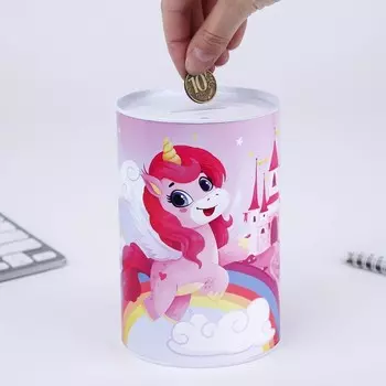 Копилка Милые Единороги (10х10х16 см)