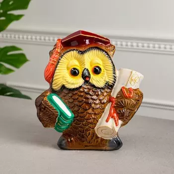 Копилка Сова с дипломом (14х22х24 см)