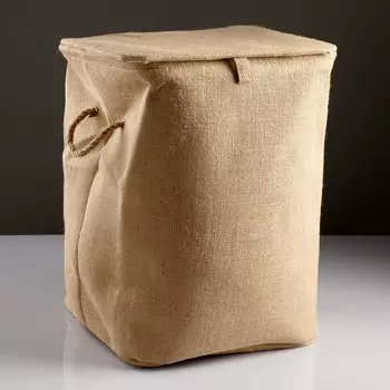 Корзина для белья с крышкой (37х37х50 см)