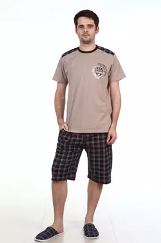 Костюм для дома Flora Цвет: Шоколадный, Бежевый (46)