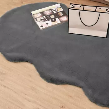Коврик Плюшевый Антрацит (80х120 см)