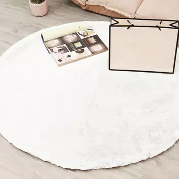 Коврик Плюшевый Белый (100х100 см)