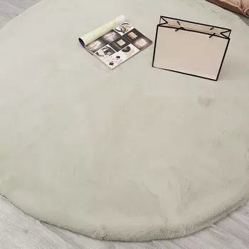 Коврик Плюшевый Кремовый (150х150 см)
