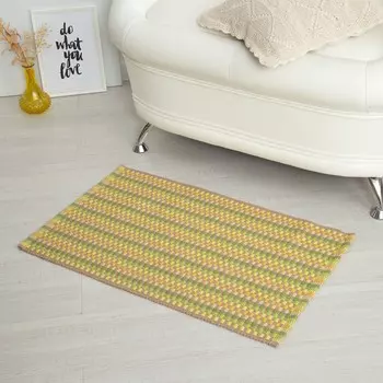 Коврик для дома Grid Цвет: Зеленый, Желтый (50х80 см)