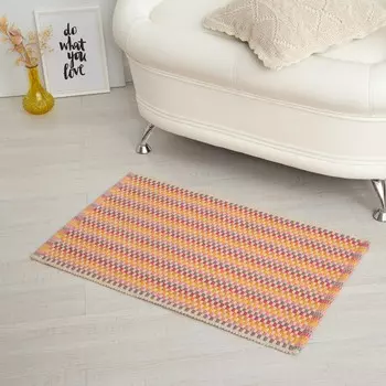 Коврик для дома Grid Цвет: Желтый, Коричневый (50х80 см)