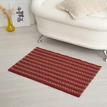 Коврик для дома Grid Цвет: Бордовый (50х80 см)