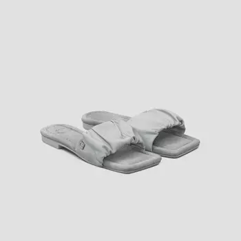 Кожаные тапочки Амита серый (36-37)