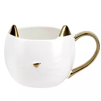 Кружка Белая Кошка (420 мл)