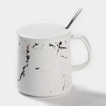 Кружка Белый мрамор (350 мл)