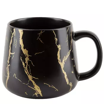 Кружка Черный мрамор (450 мл)