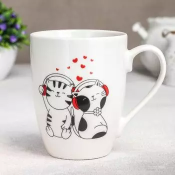 Кружка Котики меломаны (350 мл)