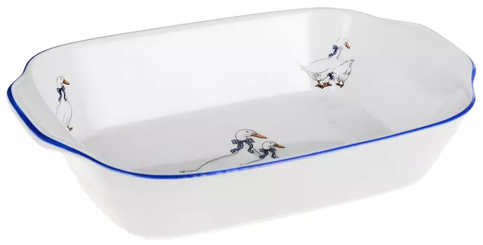 Лоток прямоугольный Гуси (21 см)