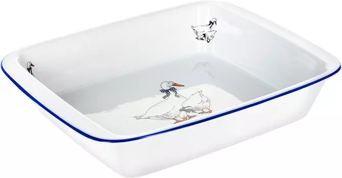 Лоток прямоугольный Гуси (26 см)