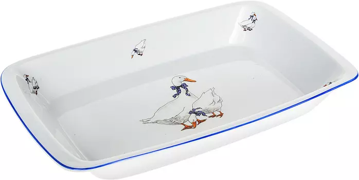 Лоток прямоугольный Гуси (39 см)