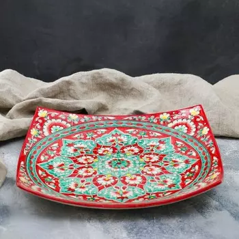 Ляган Цветы (32х32х6 см)