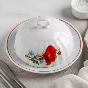 Масленка Маки красные (500 мл)